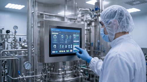 最新の企業 ソリューションについて クリーンルーム製造システムにおけるステンレス鋼タッチパネルPC