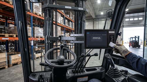 最新の企業 ソリューションについて フォークリフトをコネクテッド倉庫端末に変える車載コンピューター