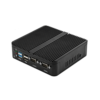Celeron J4125のFanless小型PC 2 DB-9 RS232 COM 2 RJ45 LAN小型卓上コンピュータ