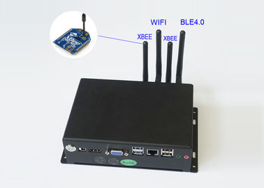 J1900プロセッサWiFi Bluetoothおよび2つのXBEEプロS2Cモジュールの産業箱のPC
